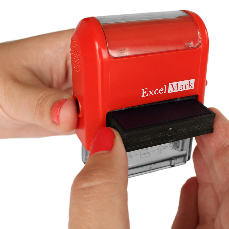 Missing Homework - ExcelMark Self-Inking Two-Color Rubber Teacher Stamp - Perfect for Grading Homework - Red and Blue Ink
