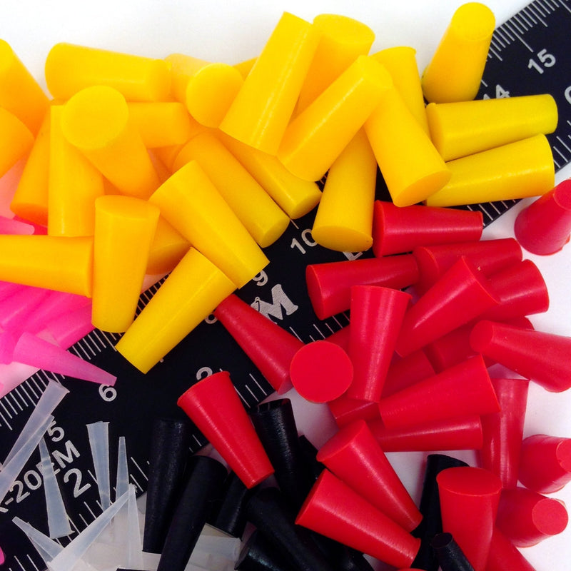 175 Piece Powder Coating Plugs High Temp Silicone Rubber Tapered Stopper Kit