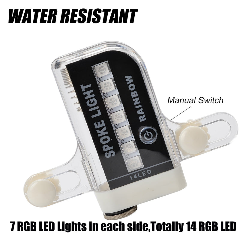 DAWAY LED Bike Wheel Lights - A12 Waterproof Cool Bicycle Tire Light, Safety Spoke Lights for Kids Boys Girls Men Women, 30 Fun Bright Patterns, Auto & Manual Dual Switch, with Battery 2