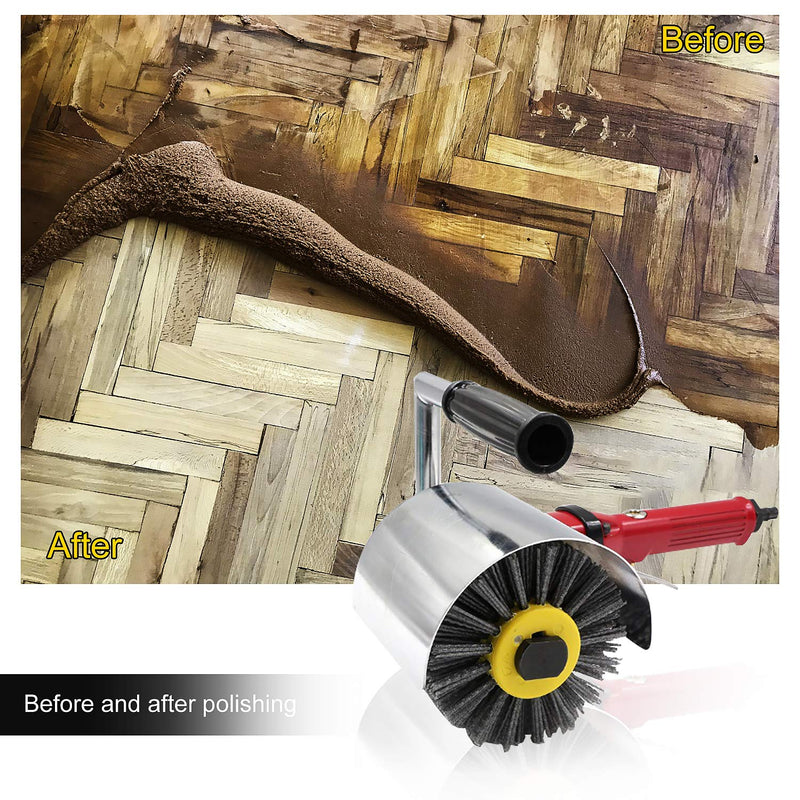 EXLECO nylon brush #80 grit wire drawing wheel brush polishing brush for satin finishing machine black sanding brush bristle brush grit brush