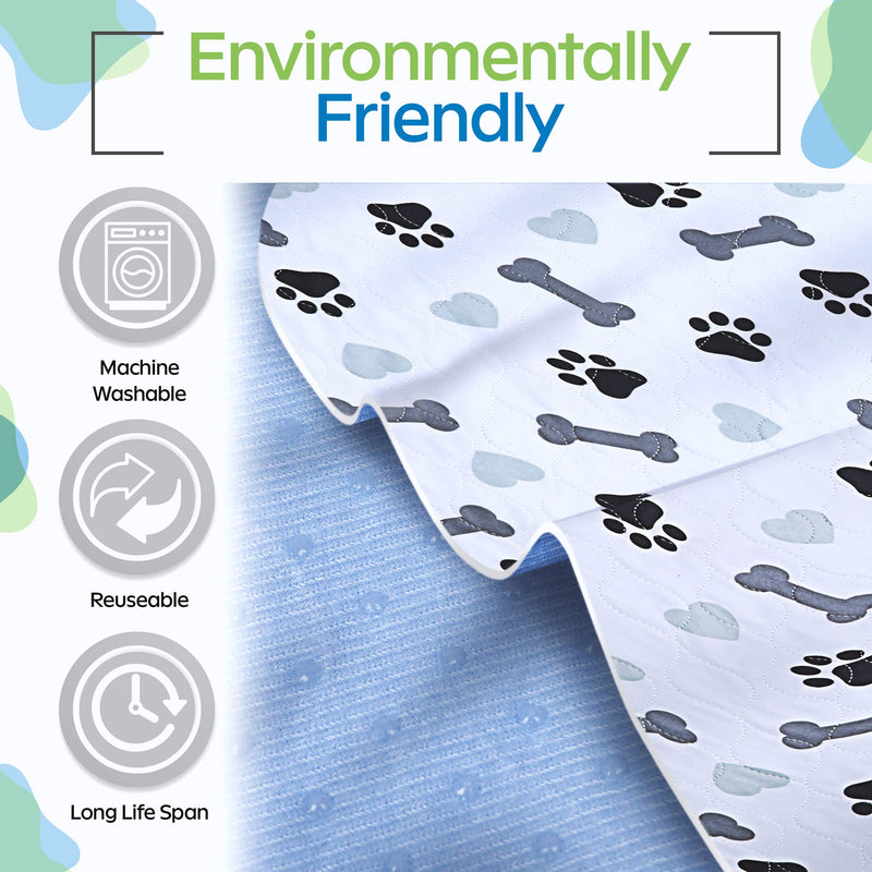 Washable Pee Pads Quilted, Highly Absorbent Puppy Training Pad/Housebreaking Absorption Pads with Anti-Slip Backing (Pack of 2, 30" x 34") 30 x 34 (Pack of 2)