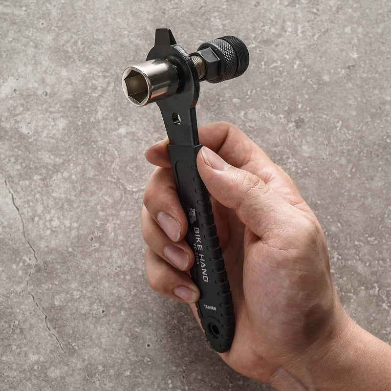 Bikehand Bike Crank Extractor Puller Remover for Square Threaded Taper Crankset or ISIS & Octalink - Easy Bicycle Crank Arm Removal Tool Fit Square Taper