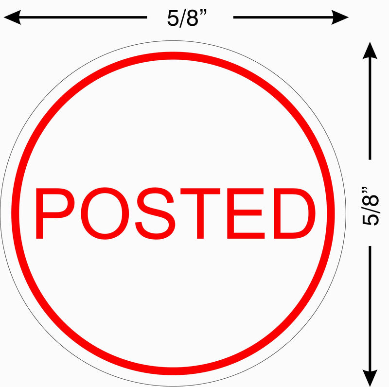 Supply360 AS-IMP2012 Round Stamp Posted in Circle, Red Ink, Durable, Light Weight Self-Inking Stamp, 5/8" Impression Area