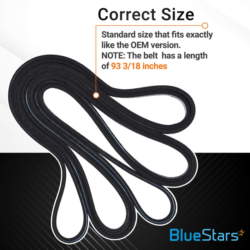 Ultra Durable 40111201 Dryer Drum Belt Replacement Part by Blue Stars - Exact Fit for Maytag Amana Admiral Dryers - Replaces WP40111201 AP6009126 14218936 40051501 40051502 R0606549