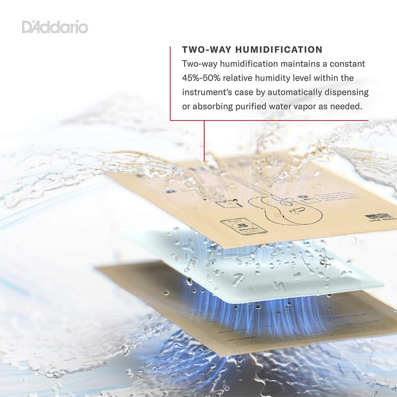 D'Addario Humidipak Automatic Humidity Control System (for guitar) Humidipak Maintain Kit