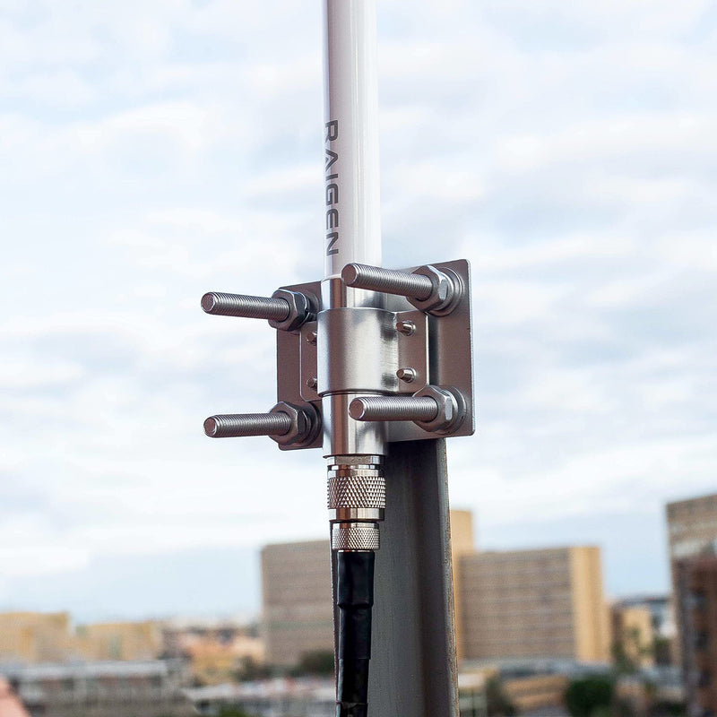 Helium Antenna Mast Mount for Pole Mounting Fixed U-Bolt Clamp Hardware Bracket Outdoor Roof Lora Hotspot Mining RAK Bobcat Nebra Sensecap Synchrobit MNTD (Antenna Plate Pole Mount) Antenna Plate Pole Mount