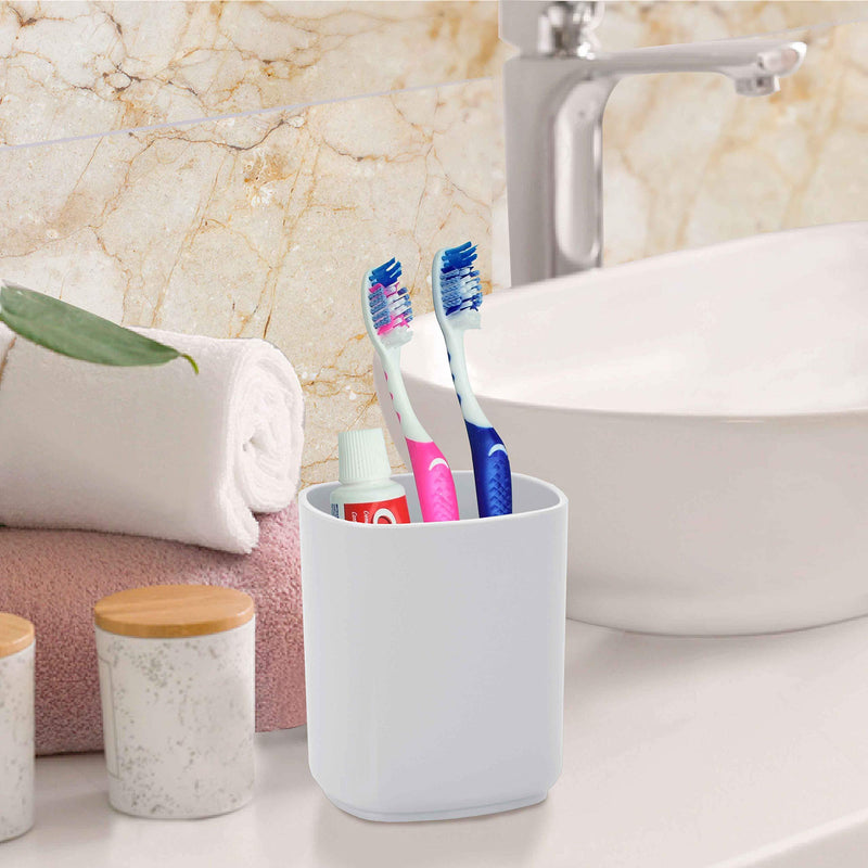 Acrimet Jumbo Pencil Holder Pen Cup Caddy Desktop Organizer (Plastic) (White Color)