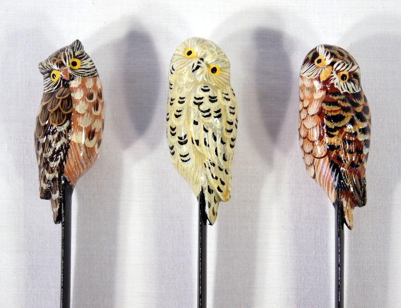 LX Hand Painted Letter Opener Assorted Owl Bird (Set of 3)