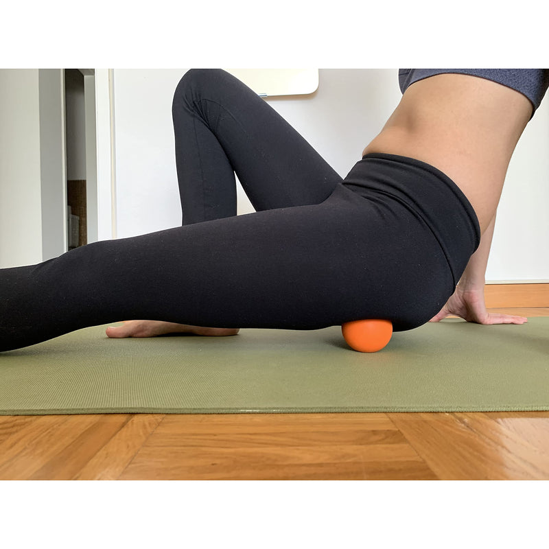Limm Massage Ball Set - Spiky & Lacrosse Ball - Massage Ball Therapy for Plantar Fasciitis & Pain Relief - Deep Tissue Trigger Point Myofascial Release Ball for Back, Foot, Shoulder & Neck Pain One Blue Spiky & Two Orange Balls