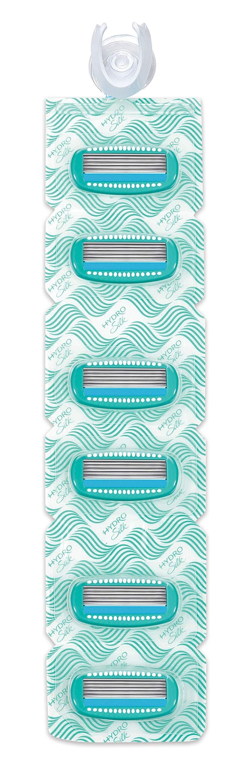 Schick Hydro Silk Hang-In Shower Razor Blade Refills for Women, 6 Count 6 Count (Pack of 1)