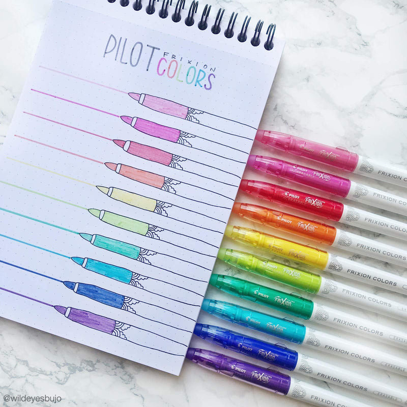 PILOT FriXion Colors Erasable Marker Pens, Bold Point, Assorted Color Inks, Tub of 36 (8032) Pack of 36