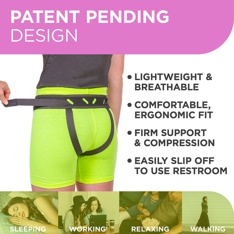 BraceAbility Pelvic Pro Prolapsed Uterus Support Belt - Women's Patent-Pending Brace for Treating Dropped Bladder, Uterine Prolapse, Vulvar Varicosities, Postpartum and Symphysis Pubis Dysfunction (L) Large