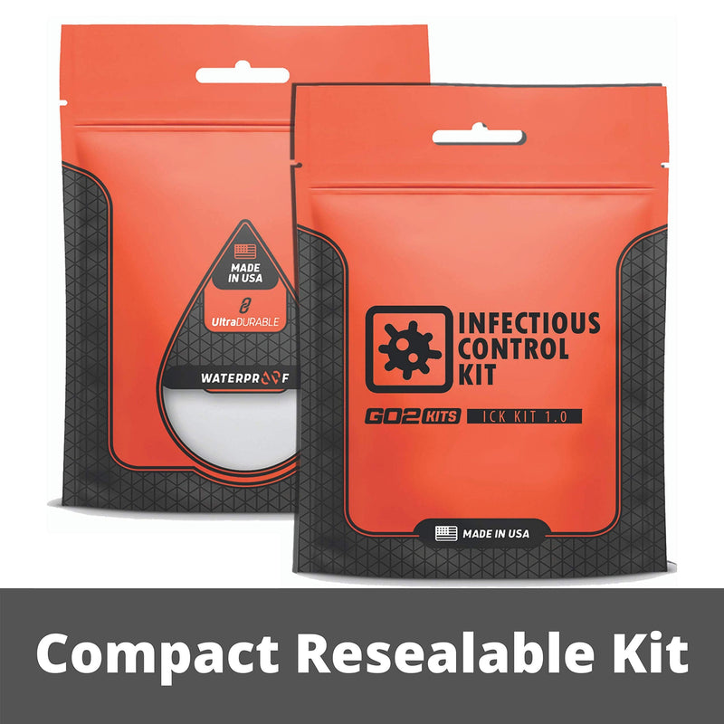 Go2Kits Infectious Control Kit with Infection Isolation Tools with PPE and Proper Disposal Pack (1 Pack) 1 Pack