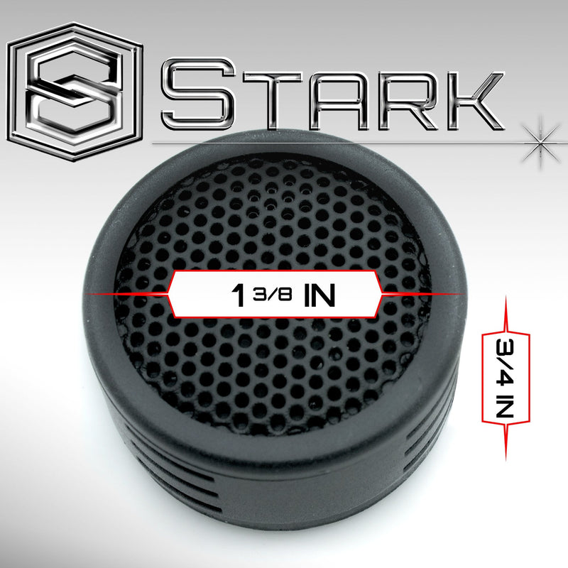 Stark Industries High Performance 500 Watt Max Power Neodymium Silk Dome Tweeters - 2 Pairs Super High Frequency Mini Car Audio