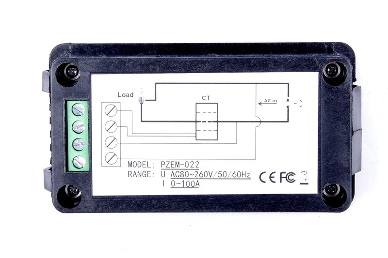 KNACRO AC 80V-260V Current Voltage Amperage Power Energy Panel Meter LCD Digital Display Ammeter Voltmeter Multimeter (100A(Current Transformer CT)) 100A(Current Transformer CT)