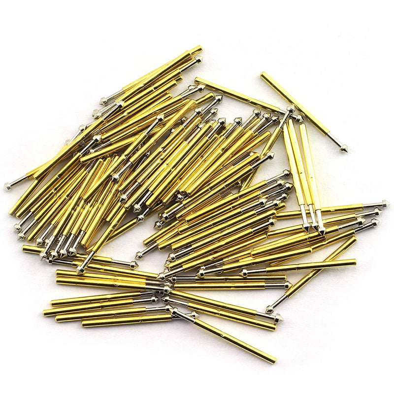 TOTOT 15pcs P75-E2 Spring Test Probe Pogo Pin Test Tools Dia 1.3mm Conical Head 1.02mm Thimble Length 16.5mm PCB Testing Pin Spring Contact Probe 15x P75-E2