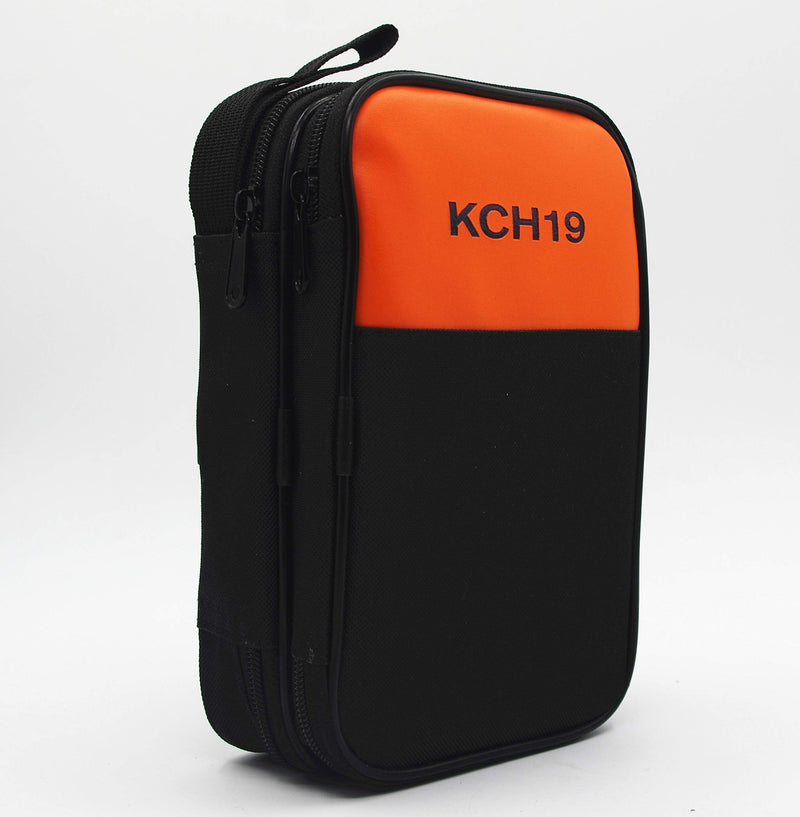 TestHelper KCH19 Double Layered & Padded Carrying Zipper Case with Wrist Strap Use for Handheld Multimeter,Phase Indicator,Thermometer, Calibrator,Clamp Meter