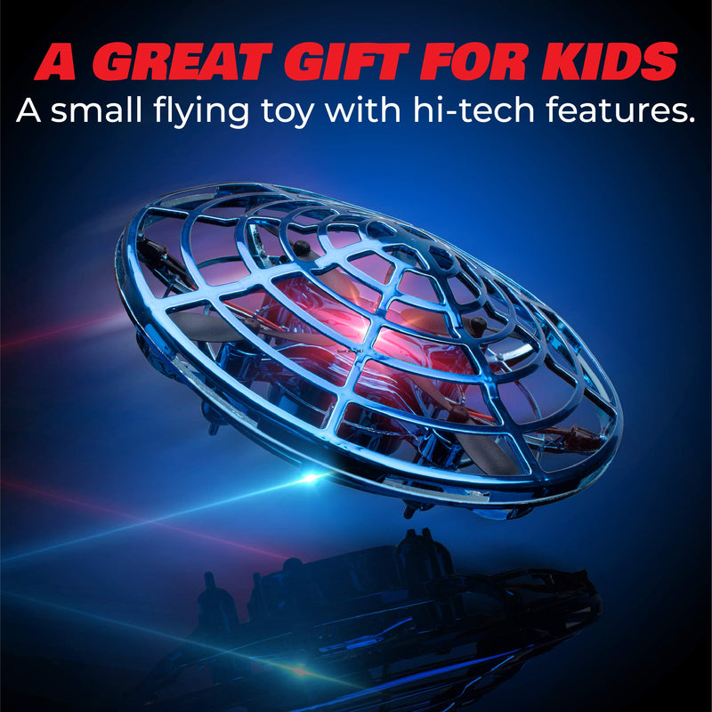 Force1 Scoot Hand Operated Drone for Kids or Adults - Hands Free Motion Sensor Mini Drone, Easy Indoor Small UFO Toy Flying Ball Drone Toy for Boys and Girls (Blue) Blue