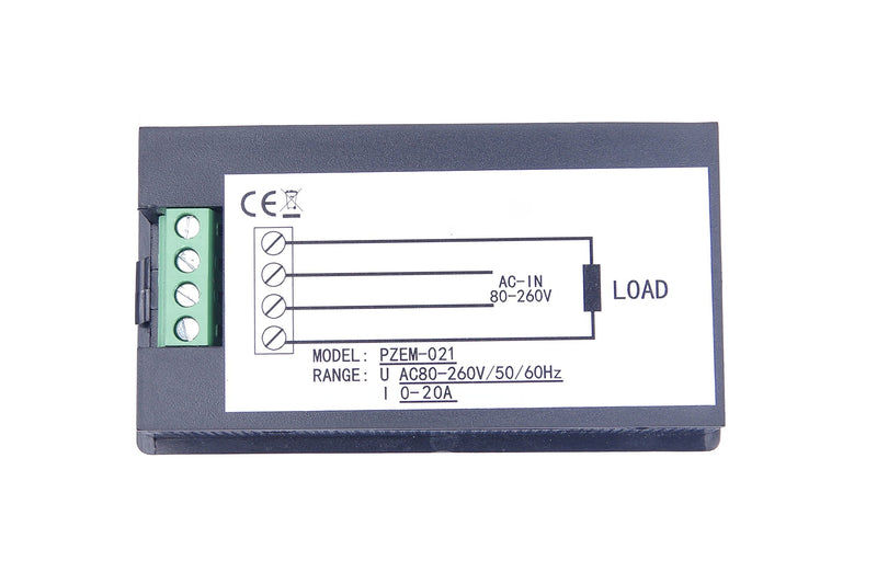 KNACRO AC 80-260V 100A Blue Backlit Digital Current Voltage Power Energy Meter Multimeter Ammeter Voltmeter with Current Transformer CT