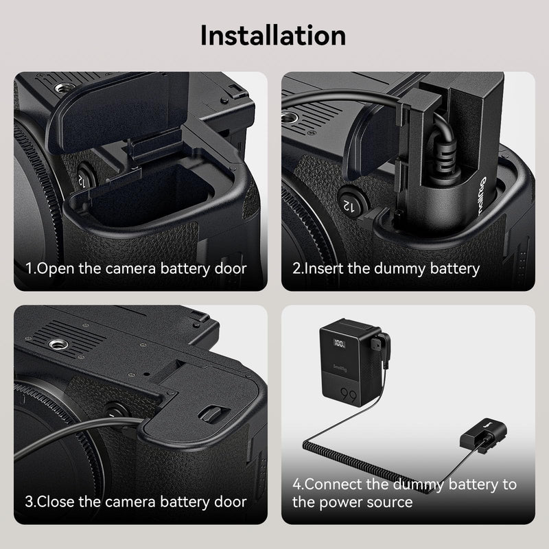 SmallRig D-TAP to LP-E6NH Dummy Battery, LP-E6NH Coiled Power Cable for Canon R5, R5 C, R6, R7, R, 5D II/III/IV, 6D, 6D II, 7D, 7D II, 60D, 60Da, 70D, 80D, 90D, XC10, XC15, 5DS, 5DS R Cameras - 4252