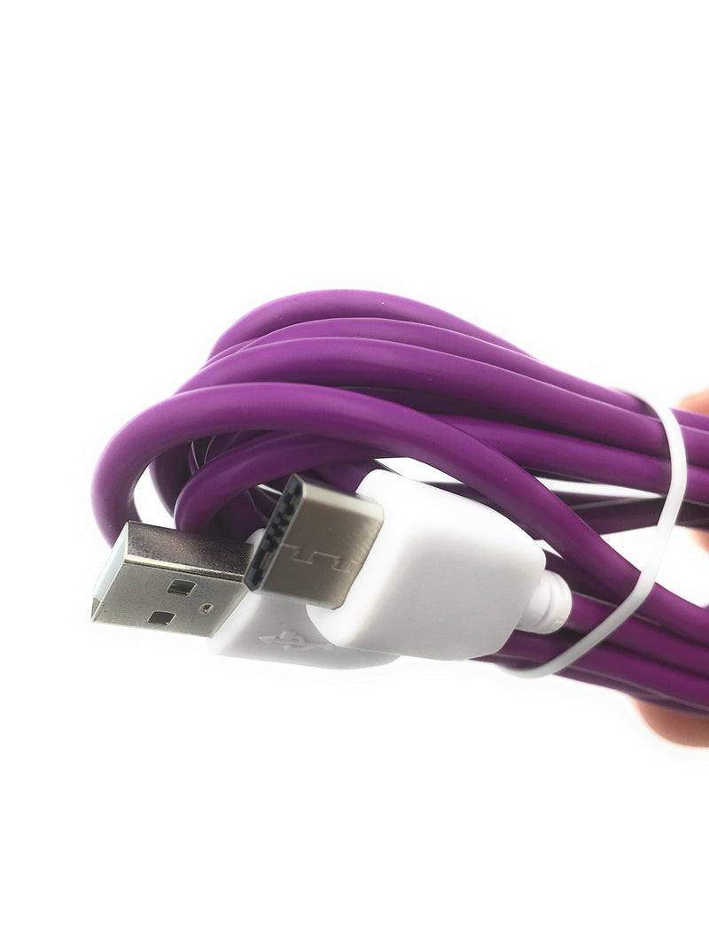 Xcivi USB Charger Cable Cord for Fuhu Tablets Nabi DreamTab, nabi 2S, nabi Jr, Jr. S, XD, Elev-8, 6 FT/2m (Purple)