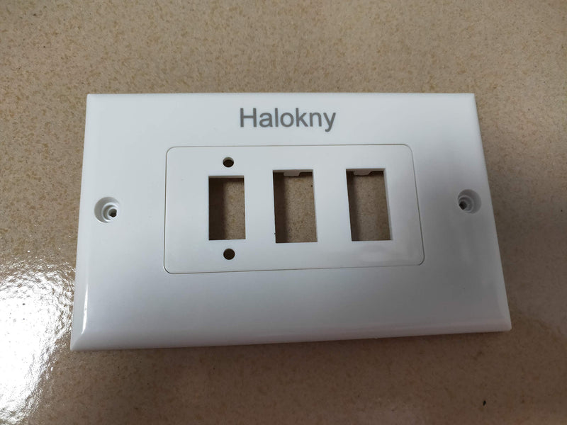 HDMI USB 3.0 VGA Wall Plate, Halokny 1 Port HDMI Female + 1 Port USB3.0 Female + 1 VGA Component Composite Audio Video Wall Face Plate Panel (1 HDMI+1 VGA+1 USB 3.0)