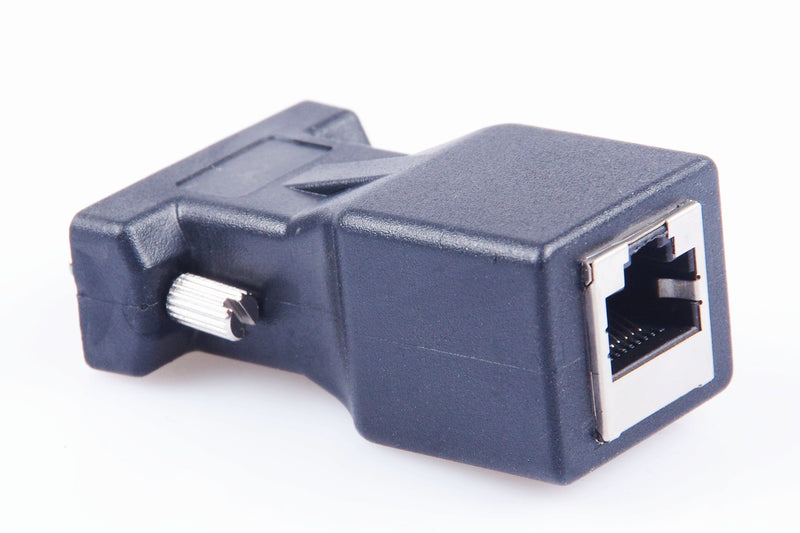 LM YN DB9 RS232 Male Port to RJ45 Female Connector Card DB9 Serial Port Extender to LAN CAT5 CAT6 RJ45 Network Ethernet Cable Adapter