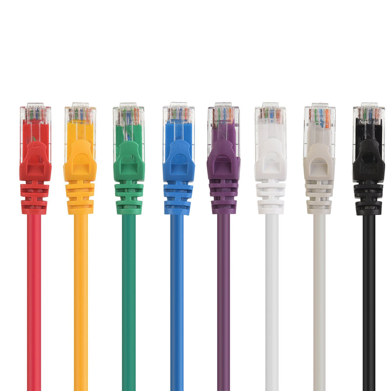 Cable Matters 8-Color Combo Snagless Short Cat5e Ethernet Cable (Cat5e Cable, Cat 5e Cable) 3 ft 3 Feet