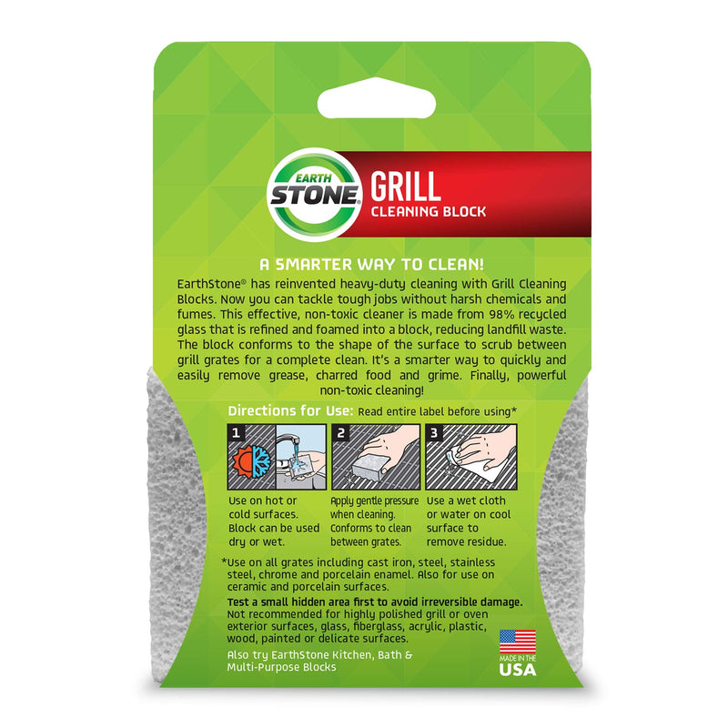EarthStone Environment Friendly Grill Cleaner Starter Set with Handle (Pack of 2) 3 Piece Set