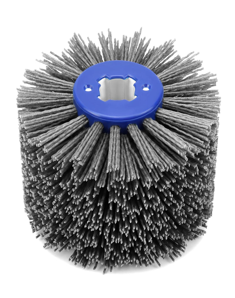 QWORK® #120 nylon brush, sanding brushes, polishing brush, for wood sanding, satin finishing machine