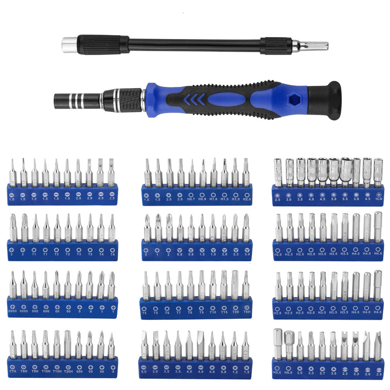 Precision Screwdriver Kit, XOOL 140 in 1 Electronics Repair Tool Magnetic Driver Kit with 120 Bits, Flexible Shaft, Extension Rod for Computer, Mobile Phone, Smartphone, Game Console, PC, Tablet