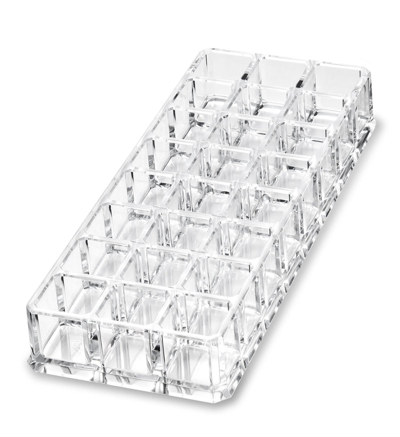 byAlegory Premium Beauty Organization Acrylic Lipstick Organizer & Beauty Container 24 Space Storage (Clear) Clear