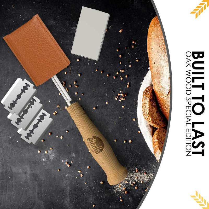 Riccle Bread Lame Slashing Tool, Dough Scoring Knife with 10 Razor Blades and Storage Cover