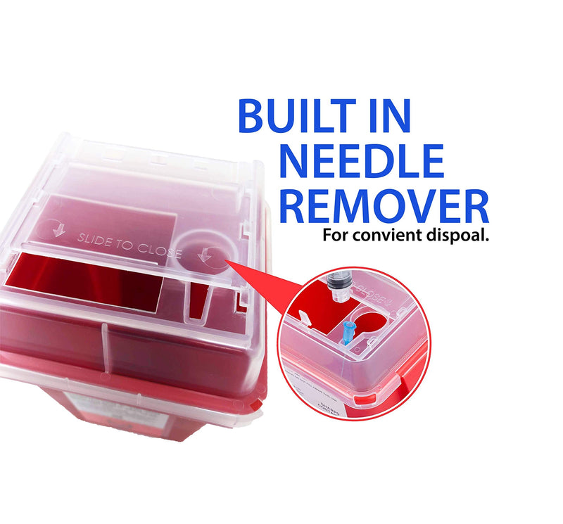 OakRidge Products 1 Quart Size Sharps and Biohazard Disposal Container,