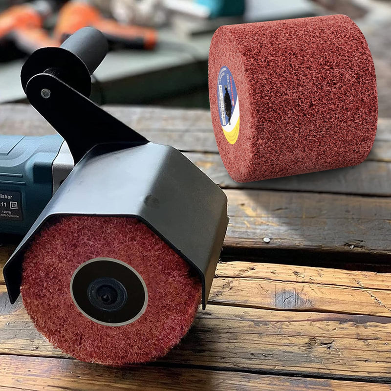 Shineboc sanding roller brush, efficient sanding roller brush made of brown corundum and synthetic fiber, sanding sleeves for sanding roller sander for sanding matting satin finishing - 180 grit