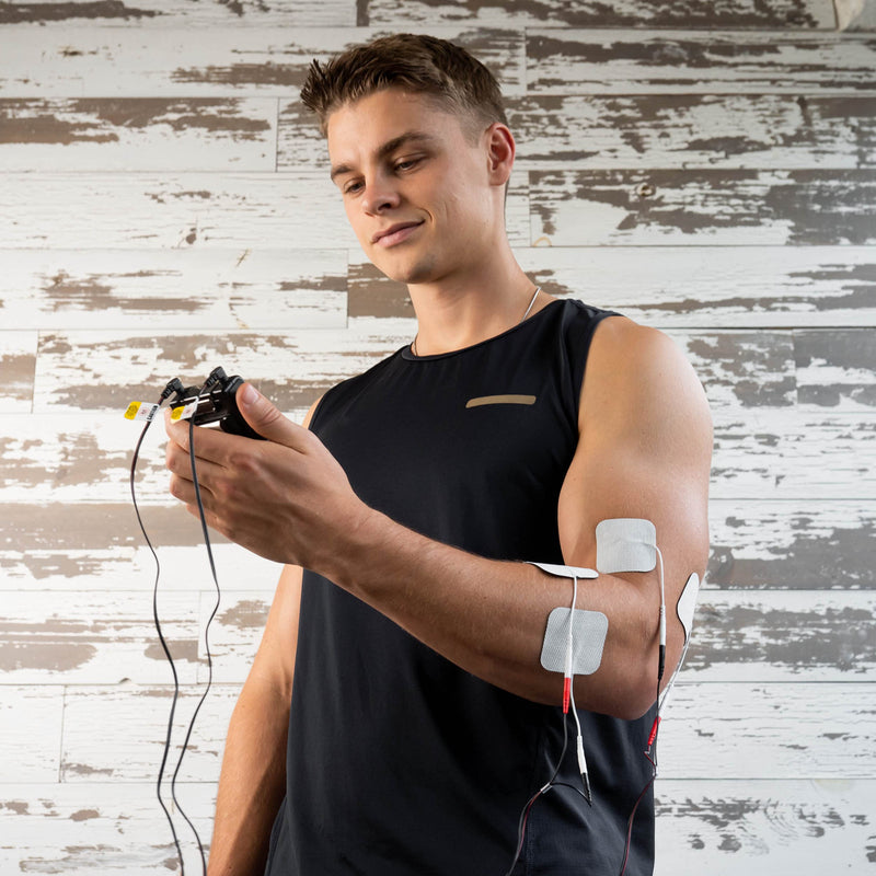 Roscoe Medical TENS Unit and EMS Muscle Stimulator - OTC TENS Machine for Back Pain Relief, Lower Back Pain Relief, Neck Pain, or Sciatica Pain Relief, Clinical Strength Stim Machine