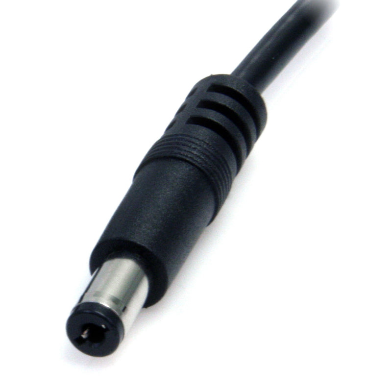 StarTech.com 2m USB to Type M Barrel Cable - USB to 5.5mm 5V DC Cable - USB to Barrel Jack 5V DC Plug (USB2TYPEM2M) Black 6 ft / 2m