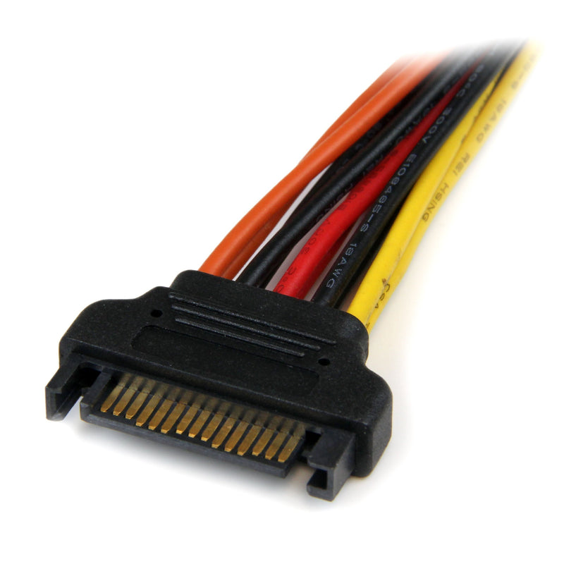 StarTech.com 6in Latching SATA Power Y Splitter Cable Adapter - M/F - 6 inch Serial ATA Power Cable Splitter - SATA Power Y Cable Adapter (PYO2LSATA) Single