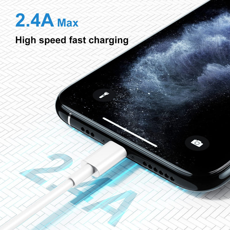 [Apple MFI Certified] iPhone Charger Cable 10 Ft, QZIIW 2Pack Long USB A to Lightning Cable 10 Feet,Apple Charging Power Cord 10 Foot for iPhone 13 12 11 Pro Max Mini XR XS X 9 8 7Plus 6 6s ipad 2Pack10ft