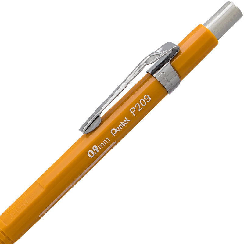 PENTEL Sharp Mechanical Drafting Pencil, 0.9 mm, Yellow Barrel, 2/Pack (P209BP2K6) 2 Pack