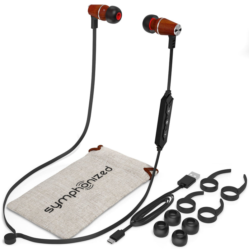 Symphonized XTC Wireless Earphones, Bluetooth Stereo in Ear Headphones, Active Earbuds with in-Line Mic and Volume Controls, for Gym, Sport, Travel (Black) Black