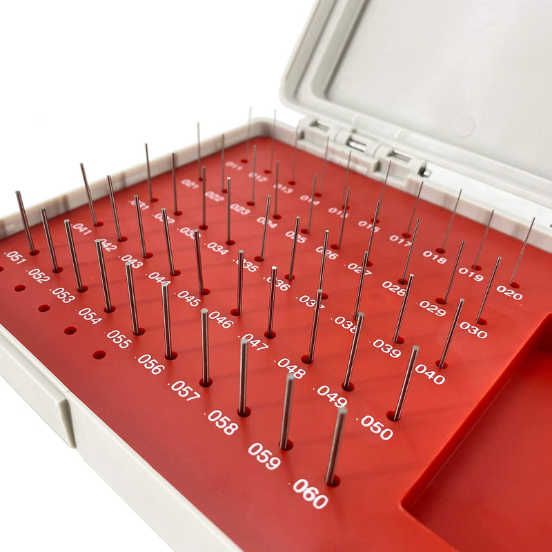 TEXALAN Class ZZ Steel Pin Gage Set Minus (50PCS(0.011-0.060") M0) 50PCS(0.011-0.060") M0