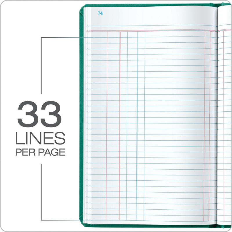 Boorum & Pease 66 Series Account Book, Journal Ruled, Green, 150 Pages, 12-1/8" x 7-5/8" (66-150-J) , Blue 1 pack