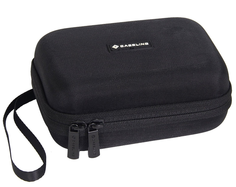 Caseling Hard Carrying GPS Case for up to 5-inch Screens. for Garmin Nuvi, Tomtom, Magellan, GPS – Mesh Pocket for USB Cable and Car Charger - Black