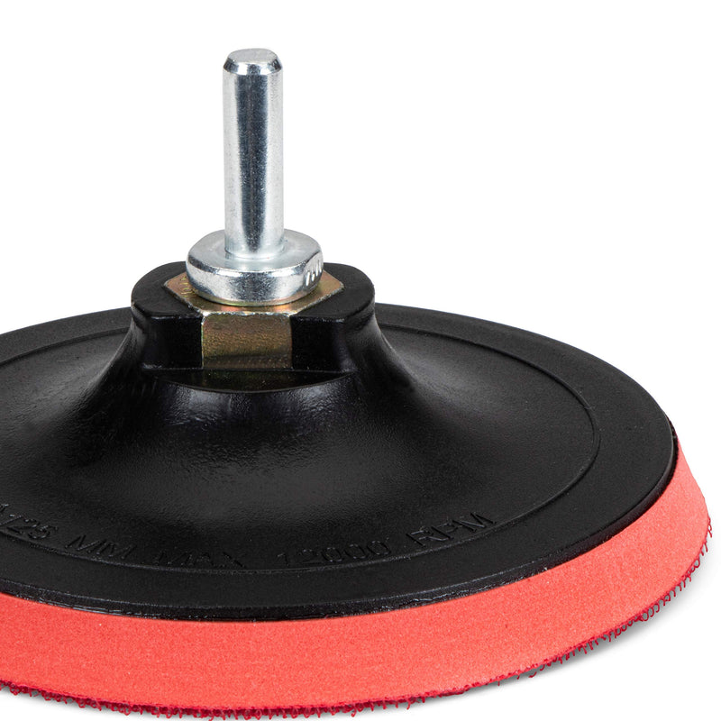 FD-Workstuff sanding plate │ 1 piece │ Ø 125 mm │ for drills │ with M14 holder │ including mandrel │ adhesive plate │ sandpaper plate │ polishing plate │ by