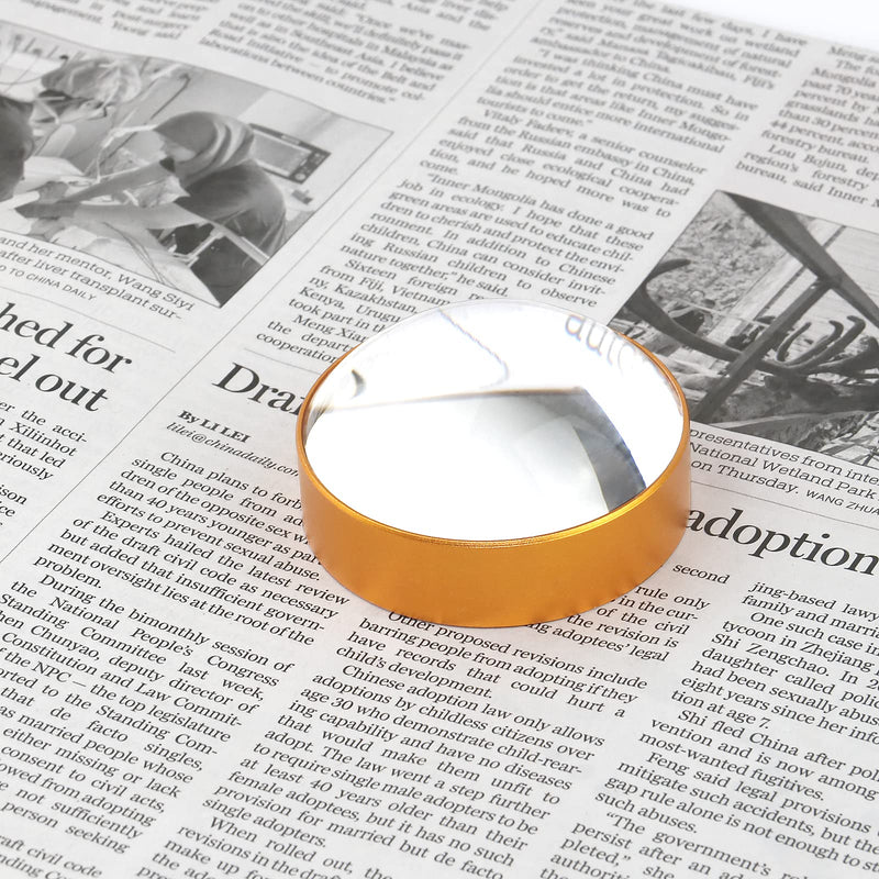 6X Paperweight Mirror Round Shape Hd Magnifying Magnifying Glass Dome Genuine Glass Paperweight Map Magnifying Glass and Reading Aid (No Handle) No Handle