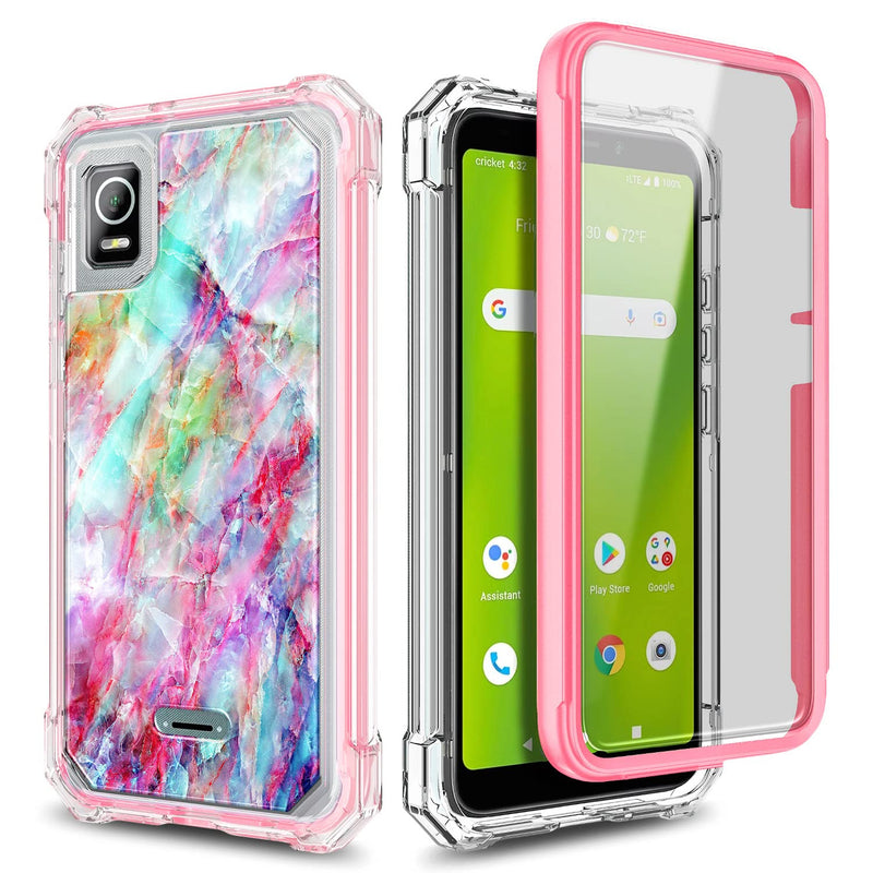 NZND Compatible with TCL 30Z (T602DL) Case, TCL 30 LE with [Built-in Screen Protector], Full-Body Protective Shockproof Rugged Bumper Cover, Impact Resist Durable Phone Case (Fantasy) Fantasy