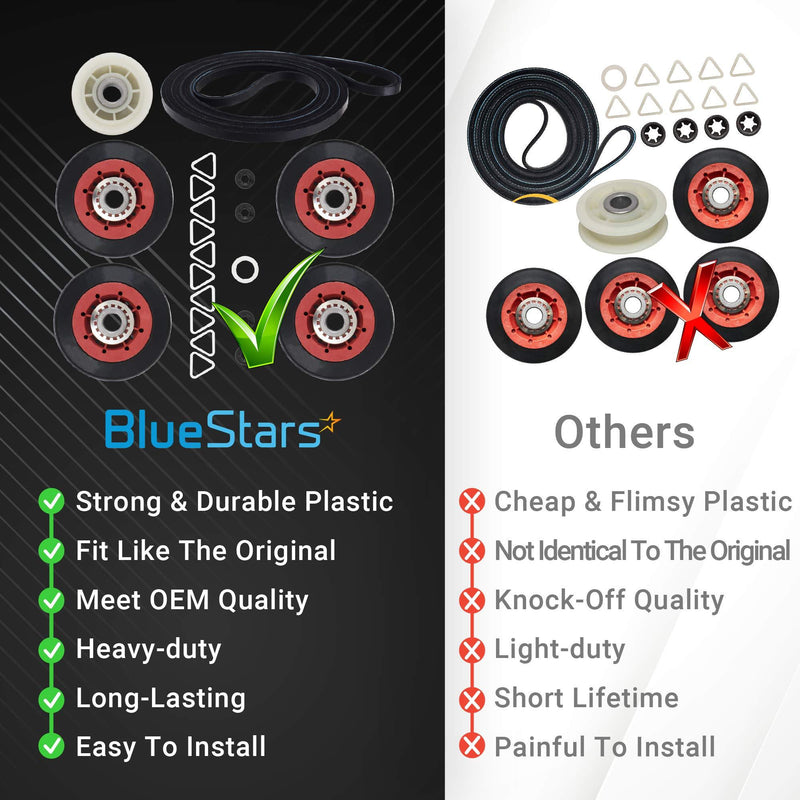 Ultra Durable 4392067RC 27-inch Dryer Repair Kit Replacement by Blue Stars - Exact Fit for Whirlpool & KitchenAid Dryers - Replaces 4392067RC 4392067VP 587637 80047 AP3109602