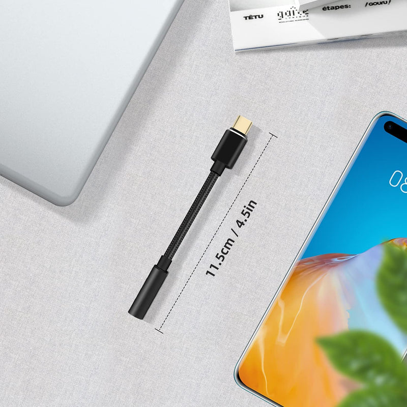 USB C to 3.5MM Audio Adapter - USB Type C to AUX Headphone Jack Hi-Res DAC Cable Adapter for Pixel 4 Samsung Galaxy S21 S20 Ultra S20+ Note 20 OnePlus 7T and More