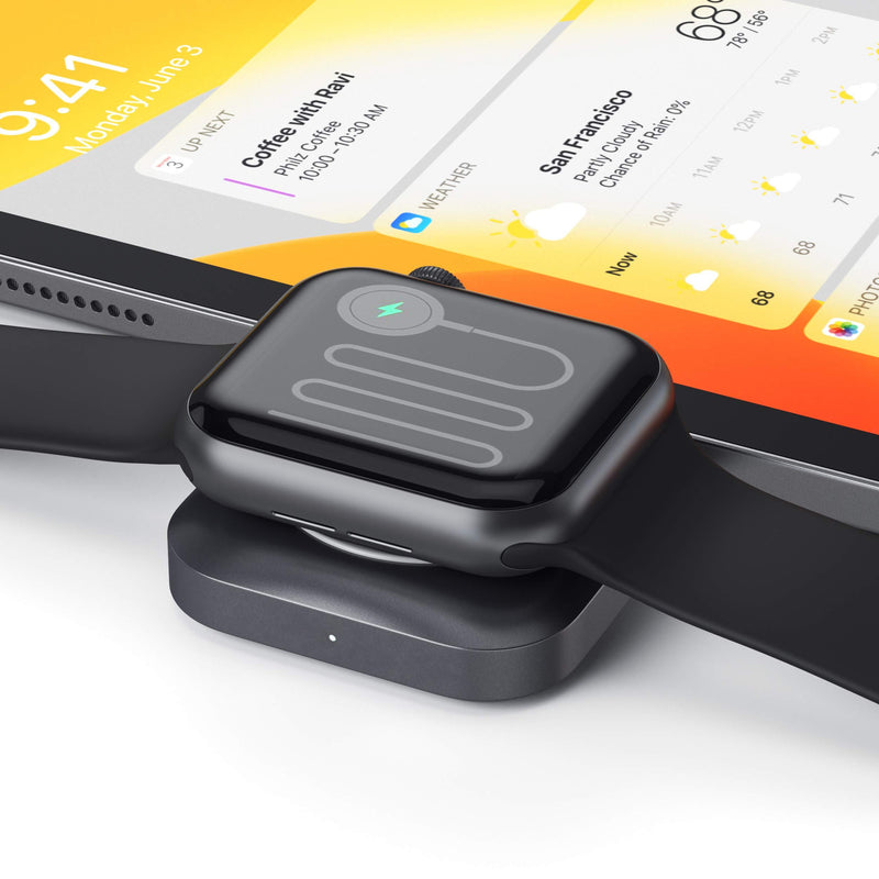 Satechi USB-C Magnetic Charging Dock [MFi-Certified] Portable Watch Charger - Compatible with Apple Watch Series 6/SE/5/4/3/2/1 (Cable Not Included)